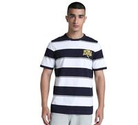 PUMA Class Stripe AOP tee, Camisetas Unisex Adulto, New Navy,