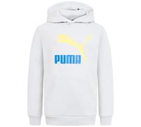 Puma Classics Logo Niños Niñas Casual Hoodie Sudadera Gris Nuevo