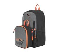 PUMA Colony Lunch Kit & Mochila Combo, Heather Grey/Heat Fire, M, Colony Lunch Kit & Mochila Combo