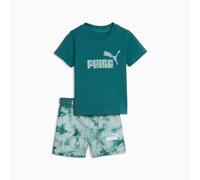 PUMA Conjunto de camiseta y shorts Essentials tie-dye infantil, Accesoiros, Verde, 3-4Y