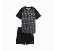 PUMA Conjunto de camiseta estampada y shorts TRAIN ALL DAY Essentials juvenil, Accesoiros, Negro, 9-10Y