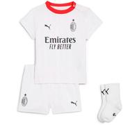 Puma - Conjunto AC Milan Segunda Equipación 2024-2025 Bebé, Unisex, White, 62 cm