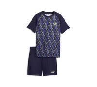 PUMA Conjunto de camiseta estampada y shorts TRAIN ALL DAY Essentials juvenil, Accesoiros, Azul, 7-8Y