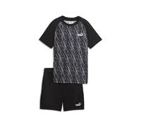 PUMA Conjunto de camiseta estampada y shorts TRAIN ALL DAY Essentials juvenil, Accesoiros, Negro, 15-16Y