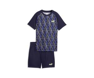 PUMA Conjunto de camiseta estampada y shorts TRAIN ALL DAY Essentials Niño 140, New Navy Blue