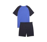 PUMA Conjunto de camiseta y shorts de poliéster Essentials con logo n.º 1 juvenil, Ropa, Azul, 11-12Y 11-12Y