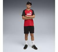 PUMA Conjunto de camiseta y shorts de poliéster Essentials con logo n.º 1 juvenil, Ropa, Rojo, 13-14Y
