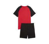 PUMA Conjunto de camiseta y shorts de poliéster Essentials con logo n.º 1 juvenil, Ropa, Rojo, 7-8Y 7-8Y