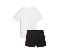 PUMA Conjunto de camiseta y shorts Essentials con logo n.º 1 Niño 164, White Wild Pink