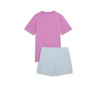 PUMA Conjunto de camiseta y shorts Essentials con logo n.º 1 juvenil, Ropa, Rosa, 9-10Y 9-10Y