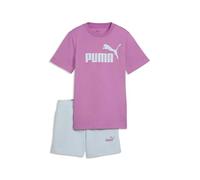PUMA Conjunto de Camiseta y Shorts Essentials con Logo n.º 1 Niño 140, Mauve Pop Pink