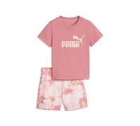 PUMA Conjunto de camiseta y shorts Essentials tie-dye infantil, Accesoiros, Rosa, 4-6M