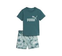 PUMA Conjunto de camiseta y shorts Essentials tie-dye infantil, Accesoiros, Verde, 4-6M 4-6M