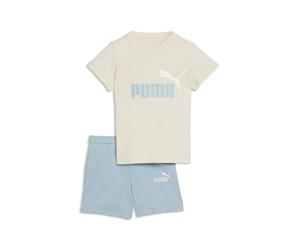 PUMA Conjunto de camiseta y shorts Minicats Essentials infantil, Ropa, Blanco, 3-4Y 3-4Y
