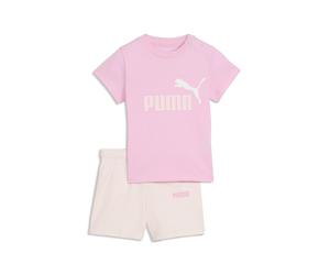 PUMA Conjunto de camiseta y shorts Minicats Essentials infantil, Ropa, Rosa, 12-18M