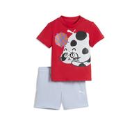 PUMA Conjunto de camiseta y shorts Sporty Cats infantil, Accesoiros, Rojo, 4-6M