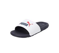PUMA Cool Cat 2.0 Jr, Slide Sandal, White Navy For All Time Red, 35.5 EU