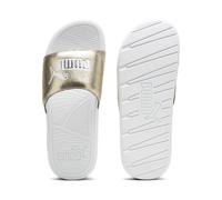 PUMA Cool Cat 2.0 Metallic Shine, Slide Sandal Unisex Adulto, Gold Silver White, 39 EU