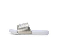 PUMA Cool Cat 2.0 Metallic Shine, Slide Sandal Unisex Adulto, Gold Silver White, 40.5 EU