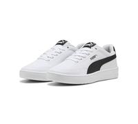 Puma Court Classic Clean JR - Zapatillas Deportivas, Color Blanco y Negro, 4.5 UK, Blanco (Puma White)/Negro (Puma Black), 4.5 UK