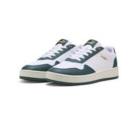 PUMA - Court Classic, Zapatillas Unisexo, PUMA White-Dark Myrtle-PUMA Gold,
