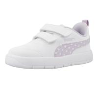 PUMA - COURTFLEX V3 Dotty V INF, Zapatillas Femenino, PUMA White-Peaceful Blue,
