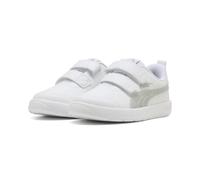 Puma Courtflex V3 Glitz V PS Basket, White Silver, 30.5 EU