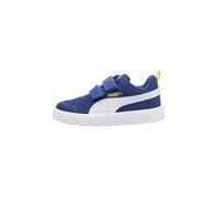 PUMA COURTFLEX V3 Mesh INF, Zapatillas Unisex bebé, Clyde Royal White-Sunny Yellow, 21 EU