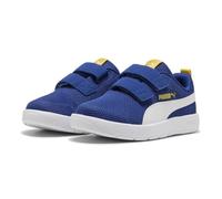 PUMA COURTFLEX V3 Mesh PS, Sneaker, Clyde Royal White-Sunny Yellow, 22 EU