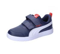 PUMA Courtflex V3 V PS, Sneaker, Navy White Red, 35 EU