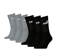 Puma Crew Basic Crew 6 Pack - Black/Grey, EU 35-38