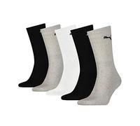 PUMA Crew Sock Calcetines, Blanco (White/Grey/Black), 35-38 Unisex adulto