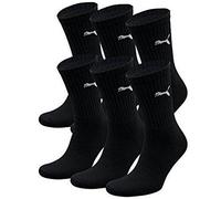 PUMA Crew Socks Calcetines deportivos unisex con suela de rizo (6 pares, 43-46, negro), Negro (200), 43-46