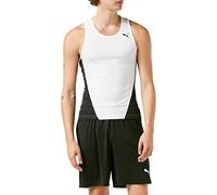 PUMA Cross The Line Singlet W Top, Mujer, Puma White-Puma Black, XL