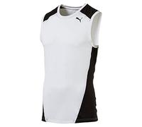 Puma Cross The Line Sleevelesstop Camiseta, Hombre, White Black, S