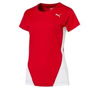 Puma Cross The Line T-Shirt, Mujer, White/Red, M