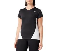 PUMA Cross The Line tee W Camiseta, Mujer, Puma Black-Puma White, S
