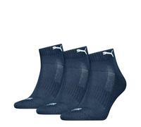 PUMA Cushioned Quarter 3P, Calcetines, Unisex adulto, Navy - New, 39-42