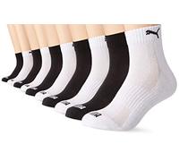PUMA Quarter Calcetines, Black/Blanco, 43-46 (Pack de 5) Unisex Adulto