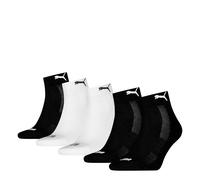 PUMA Cushioned Quarter 5P, Calcetines, Unisex adulto, Black/White - New, 39-42