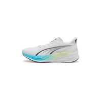 PUMA Darter Pro 2 Tenis Unisex para Correr de Carretera, Blanco-Azul Vibrante, Negro-Apple Spritz, Talla 10 de Reino Unido, Puma Blanco Azul Vibrante Puma Negro Apple Spritz, 44.5 EU