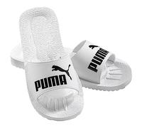 PUMA Diapositivas Purecat unisex para adultos, White Deluxe, 40.5 EU