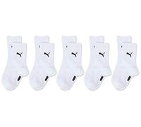 PUMA Easy Rider Kids' Crew Socks (5 Pack) Calcetines, Blanco, 27-30 (Pack de 5) Unisex niños