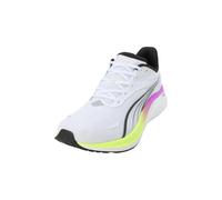 PUMA - Electrify Nitro 4, Zapatillas para Correr de Carretera Masculino, PUMA White-Pure Magenta-Yellow Alert,
