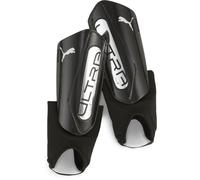 PUMA Espinilleras de fútbol unisex ultraligeras con correa de tobillo, PUMA Black-PUMA Silver SS25, XS