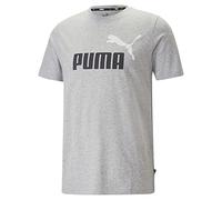 PUMA ESS+ 2 Col Logo tee Gris Claro Jaspeado