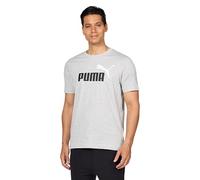 PUMA ESS 2 Color No. 1 - Camiseta Deportiva con Logotipo para Hombre, Gris Claro Jaspeado, XL