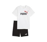 PUMA ESS 2 COLOR No. 1 Logo Tee and Shorts Set B, Trajes de punto Niños, PUMA White,