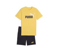 PUMA ESS 2 COLOR No. 1 Logo Tee and Shorts Set B, Trajes de punto Niños, Sunny Yellow,
