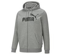 Puma ESS Big Logo FZ Hoodie FL Sudadera, Hombre, Grey, XL
